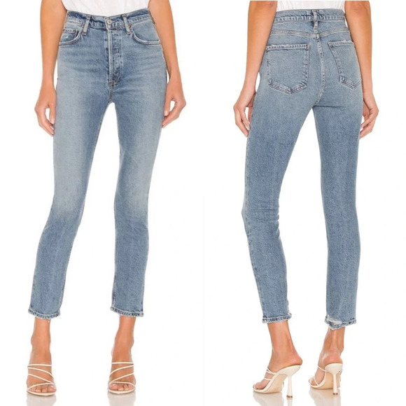 AGOLDE Nico High Rise Slim Jeans in Chronicle - Picture 1 of 14